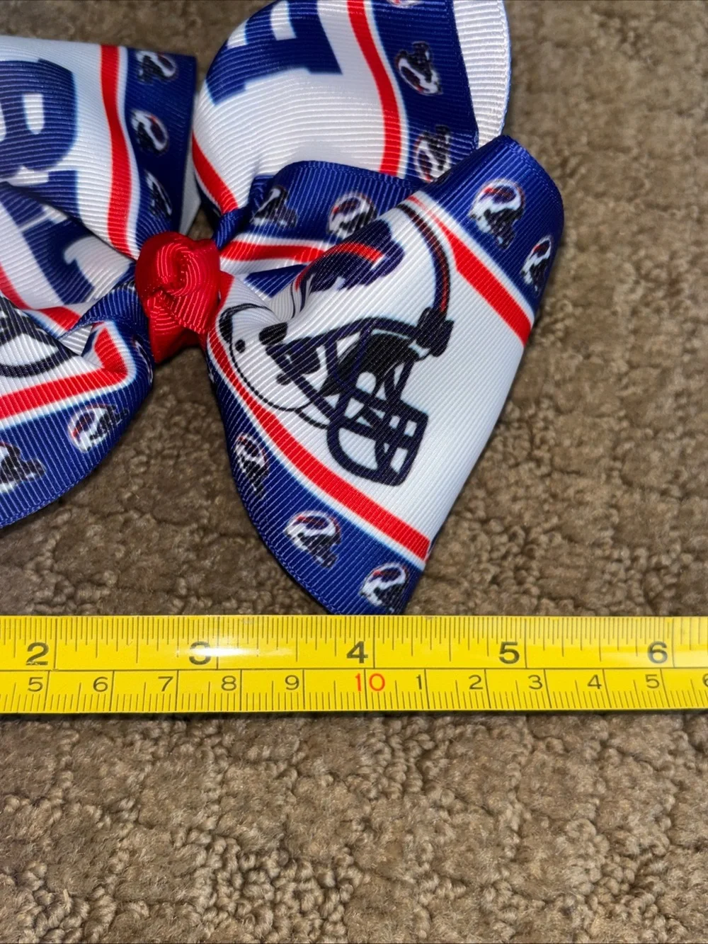 Buffalo Bills football hair bow clip